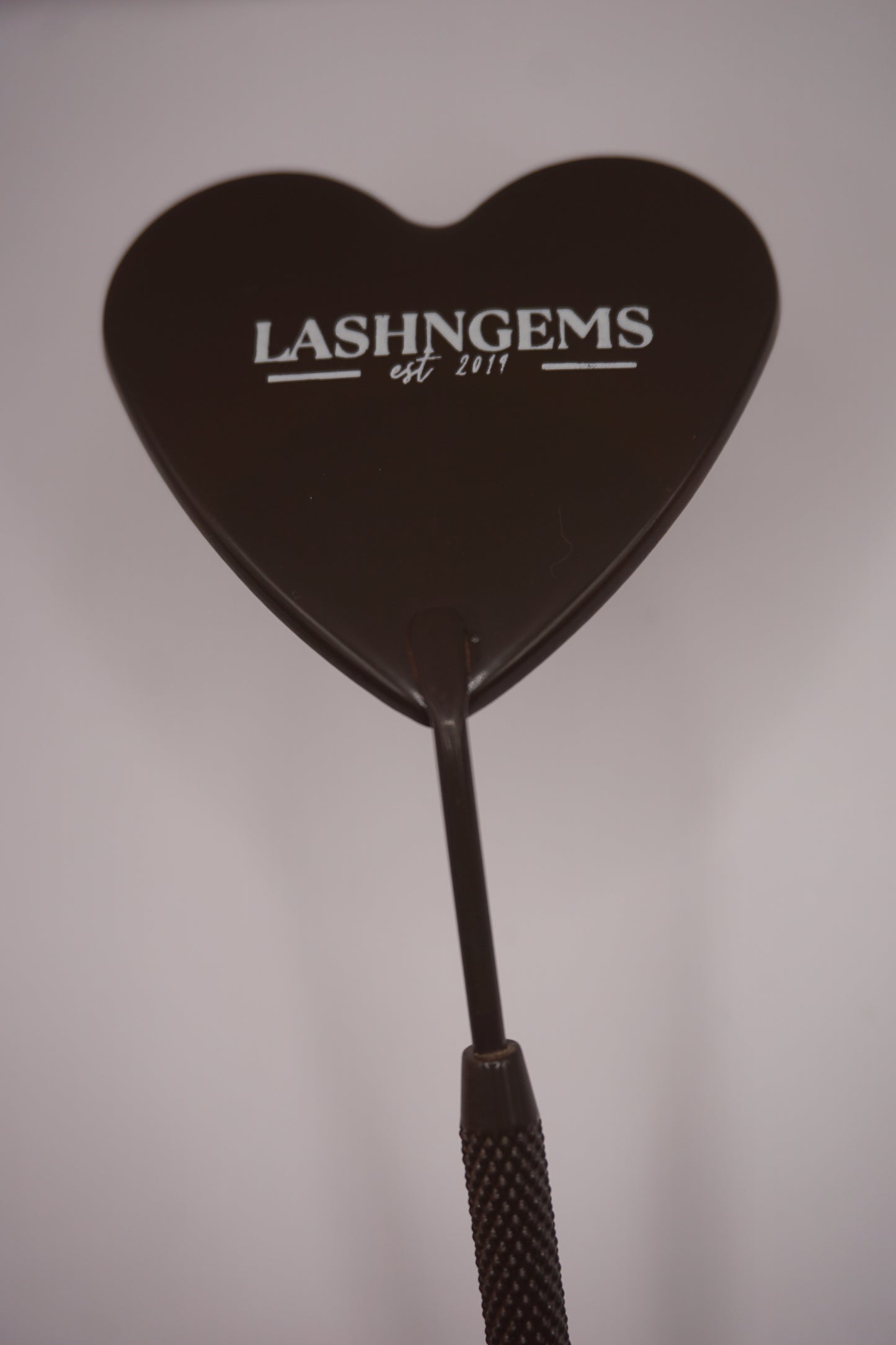 Heart shape mirror brown